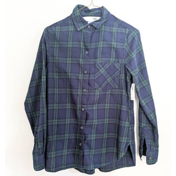 Old Navy The Classic Flannel in Black Watch NWT - Picture 1 of 4